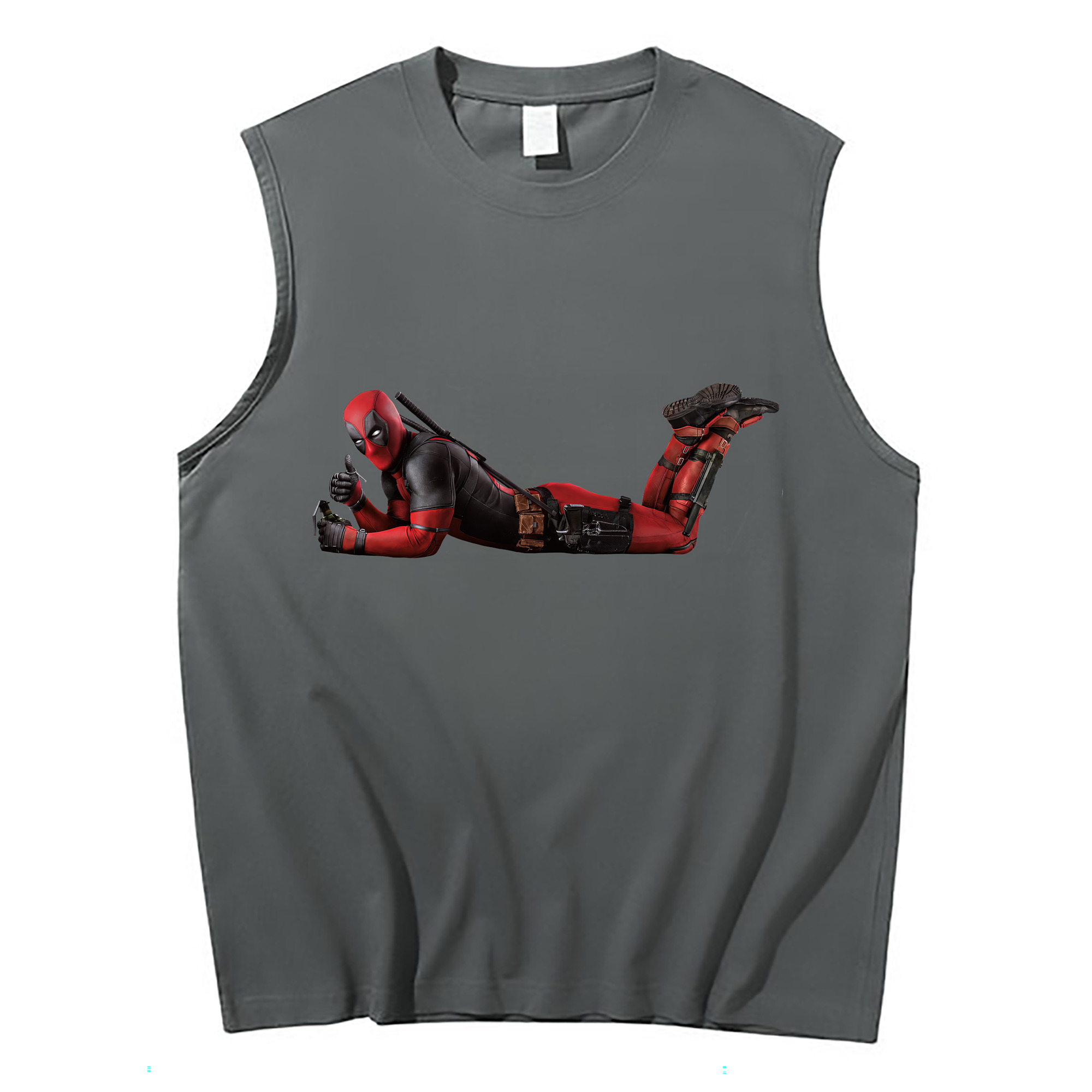 （画像用） Deadpool デッドプール コットン100％タンクトップ（フロントプリント）